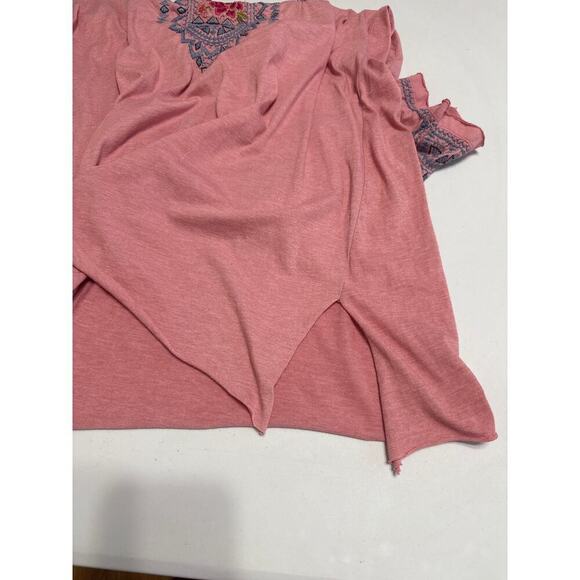Johnny Was Davis Drape Pink Tunic Dress Size Small Trendy Embroidered - Picture 11 of 12